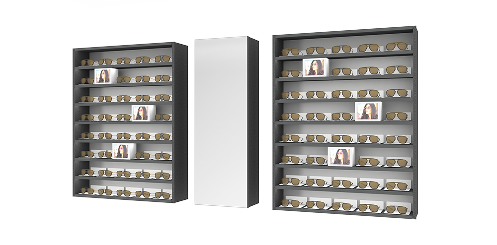 Top Vision Instore eyewear display wall