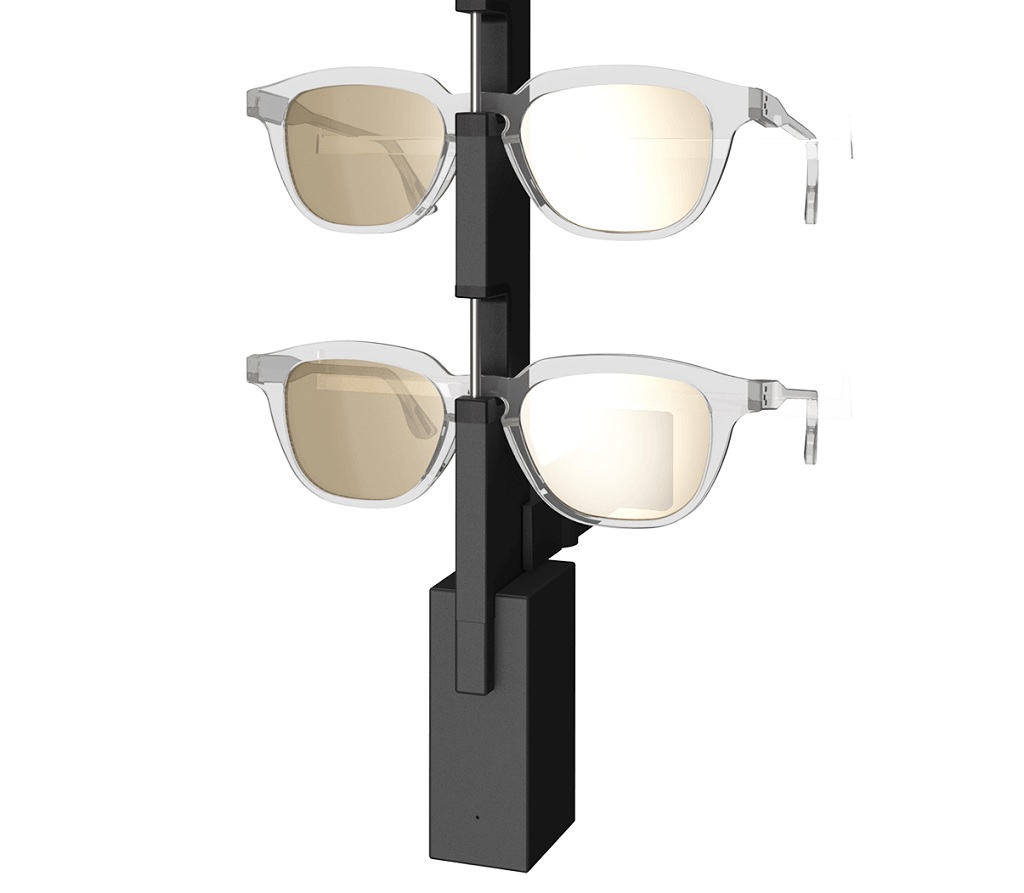 Top Vision Instore zonnebril display op afstand bedienbaar