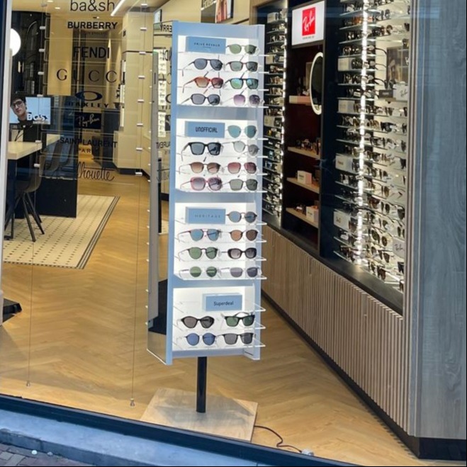 Top Vision Instore SQUARIX Freistehendes Display für Sonnenbrillen