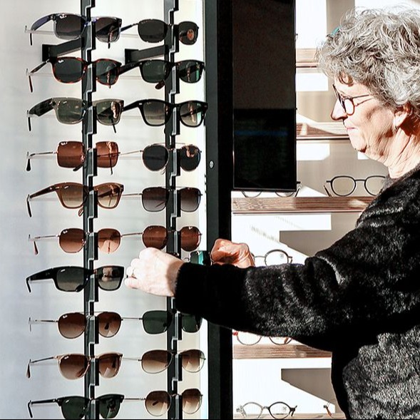 Top Vision Instore Basalt Sonnenbrillen-Bodenständer Optik
