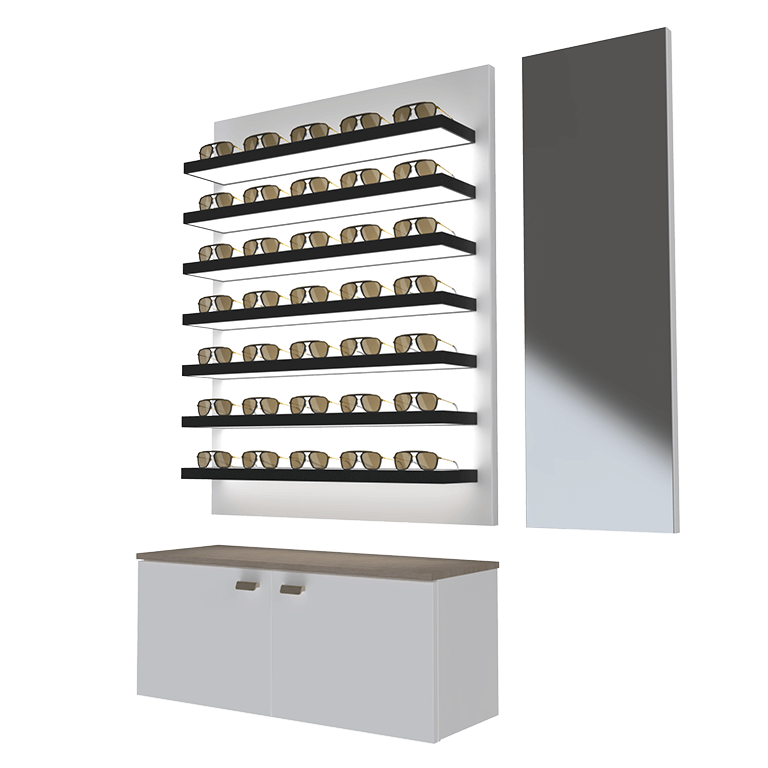 Top Vision Group Optiker-Panel mit Regalen