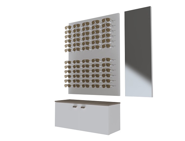 Top Vision Instore Sonnenbrillen-Panel mit Halterungen