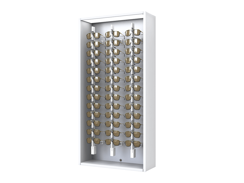 [CAR.13x3.TW.TW-S] Carré with lockable columns (Remote Locked, 64cm, Traffic white 9016, Traffic white 9016, Single)