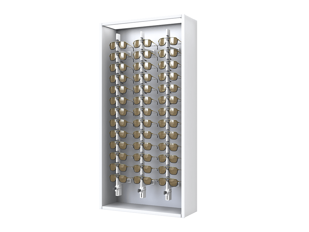 [CAK.13x3.TW.TW-S] Carré with lockable columns (Key Locked, 64cm, Traffic white 9016, Traffic white 9016, Single)